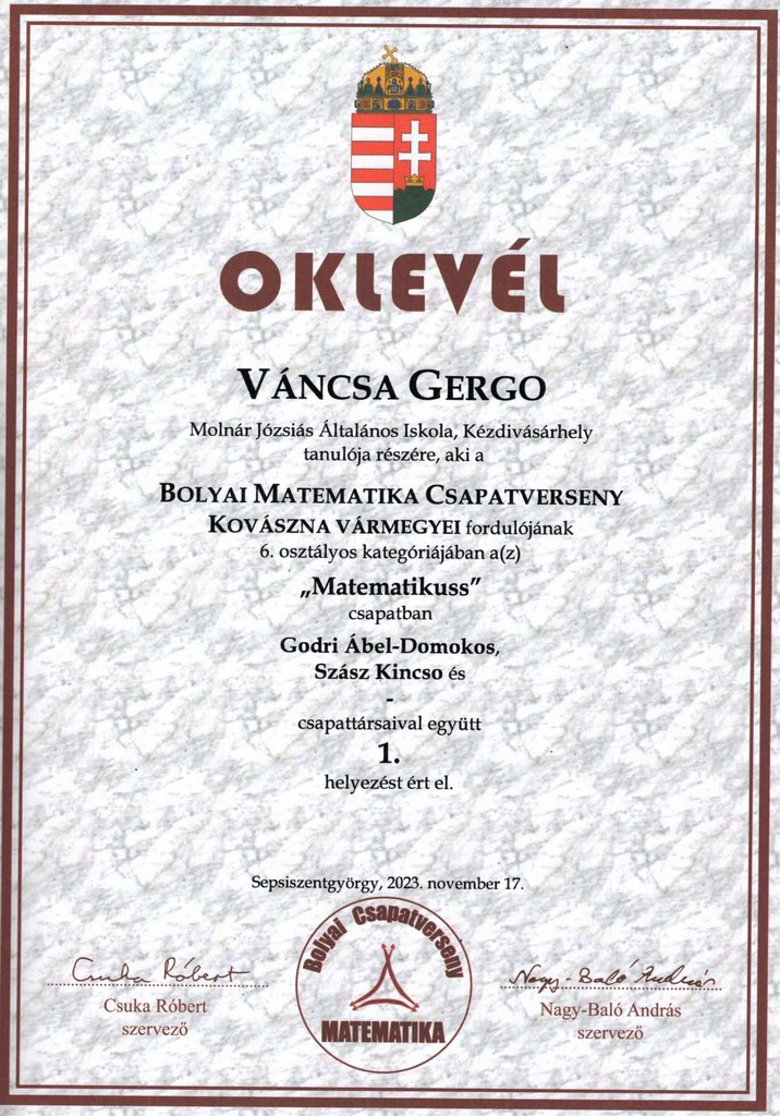 oklevél